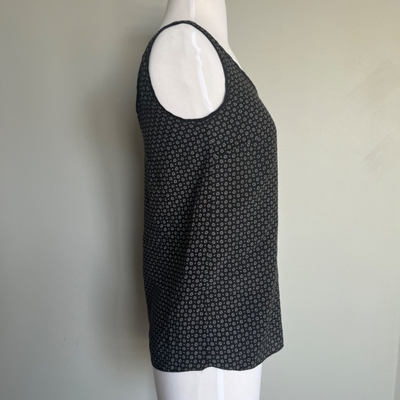 MASSIMO DUTTI Calidad Silk Tiny Floral Print Casual Workwear Tank Top Blouse 4 - Picture 2 of 9